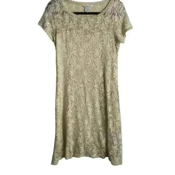 Sundance Dresses & Skirts - Sundance Size Small Lace Dress Cream Ivory Cap Sleeves Boho Cottagecore Romantic